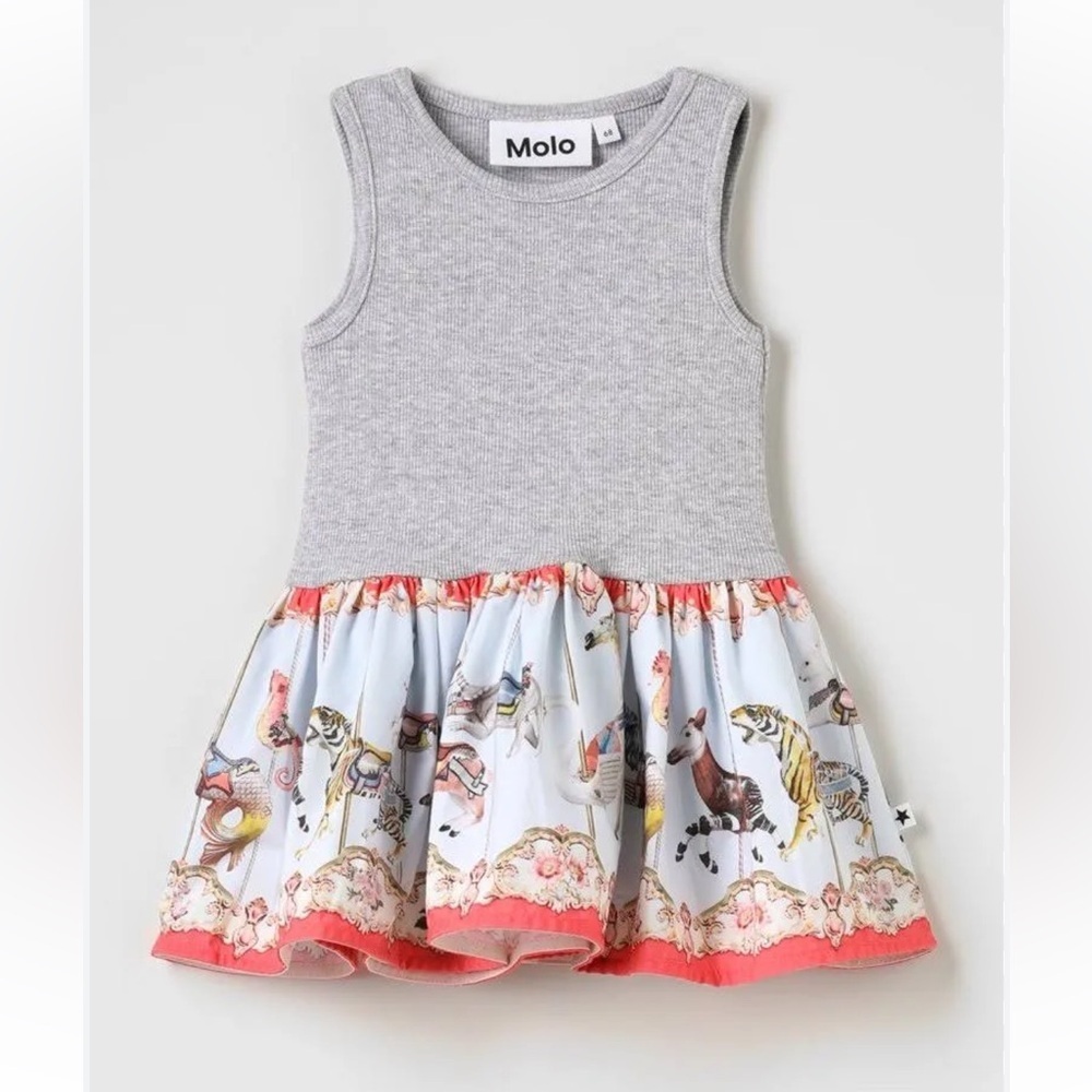 Molo Cordelia Carousel Dress Sz 3-6 Month organic cotton